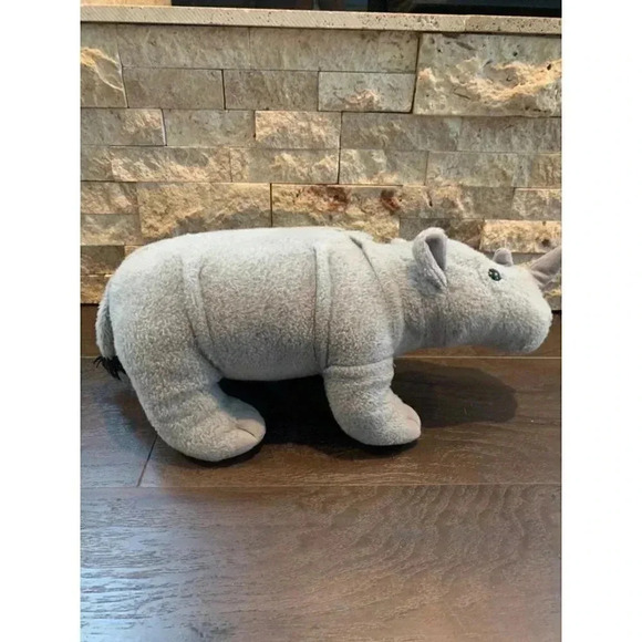 Adventure Planet Birth of Life Rhino‎ & Baby Grey Plush-B12 - Picture 3 of 5